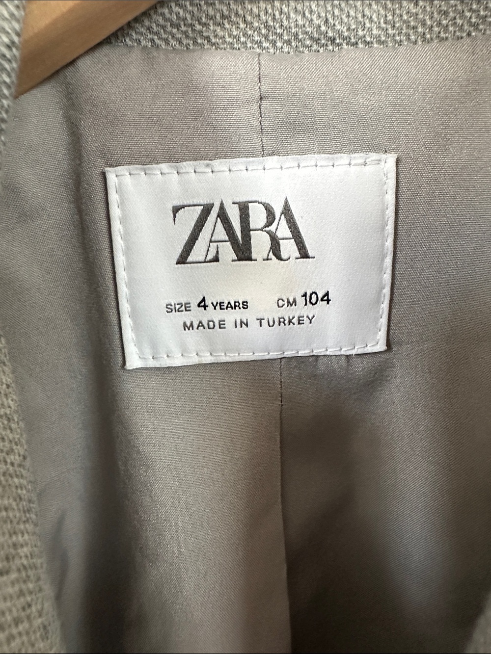 ZARA Kids Light Grey Knit Blazer Jacket - Picture 3 of 5